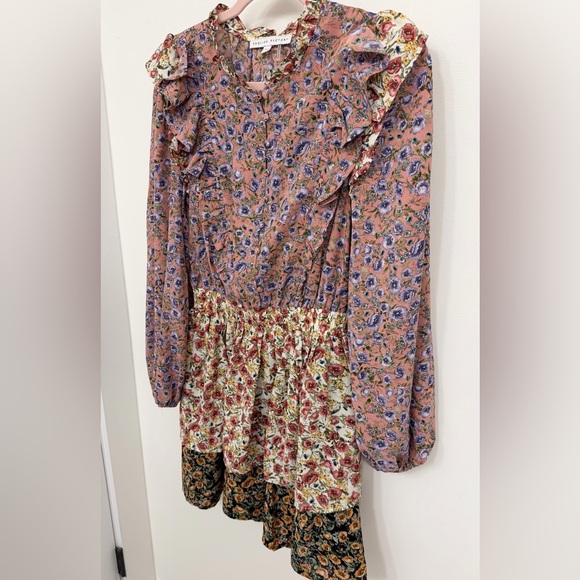 English Factory Floral Ruffle Long-Sleeve Dress - Picture 2 of 5